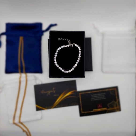 Silver Tennis Bracelet - Picture 2 of 14